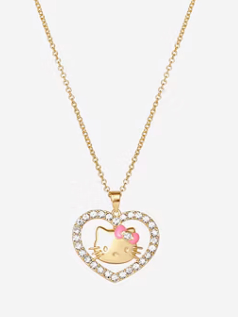 Sanrio | Hello Kitty Heart & Pink Bow Crystal Pendant Necklace